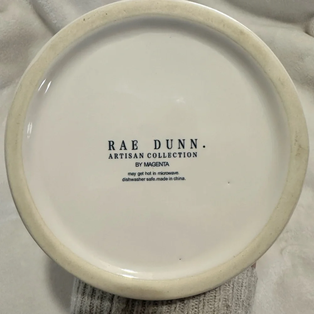 Rae Dunn Artisan Collection by Magenta ceramic dog treat/food WOOF canister 10”